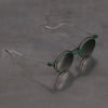 Rigards RG1038 Series Collection Detachable Double-Layer Plain Sunglasses RG-RG1038TI-FGQTSLKTMJBL Retro Bronze Frame/Dark Green Frame + Transparent Lenses/Gradient Green Lenses